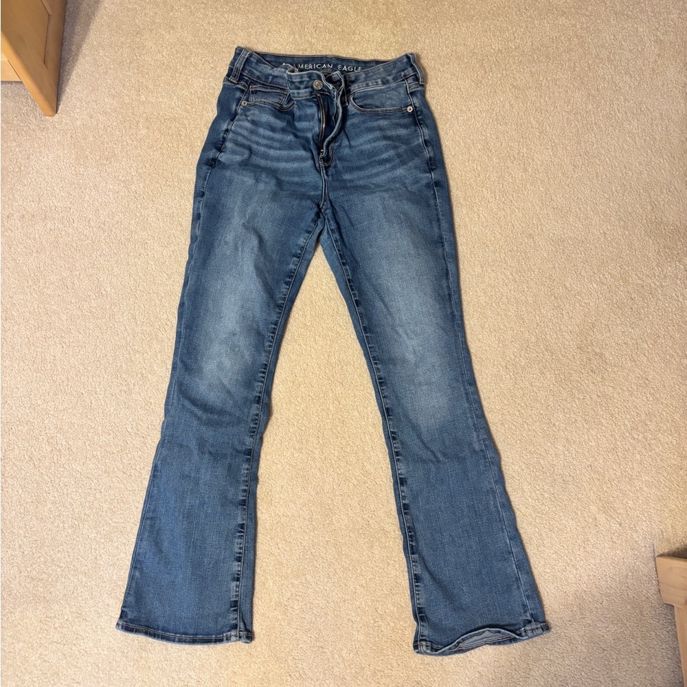 American Eagle - Size 10 - Skinny Kick Jeans - light wash